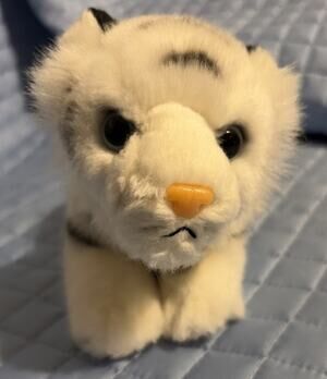 Miyoni by Aurora White Tiger Cub Stuffed Animal Plush Toy 8in (H)
